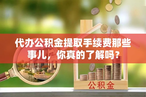 乌拉特前旗代办公积金提取手续费那些事儿，你真的了解吗？